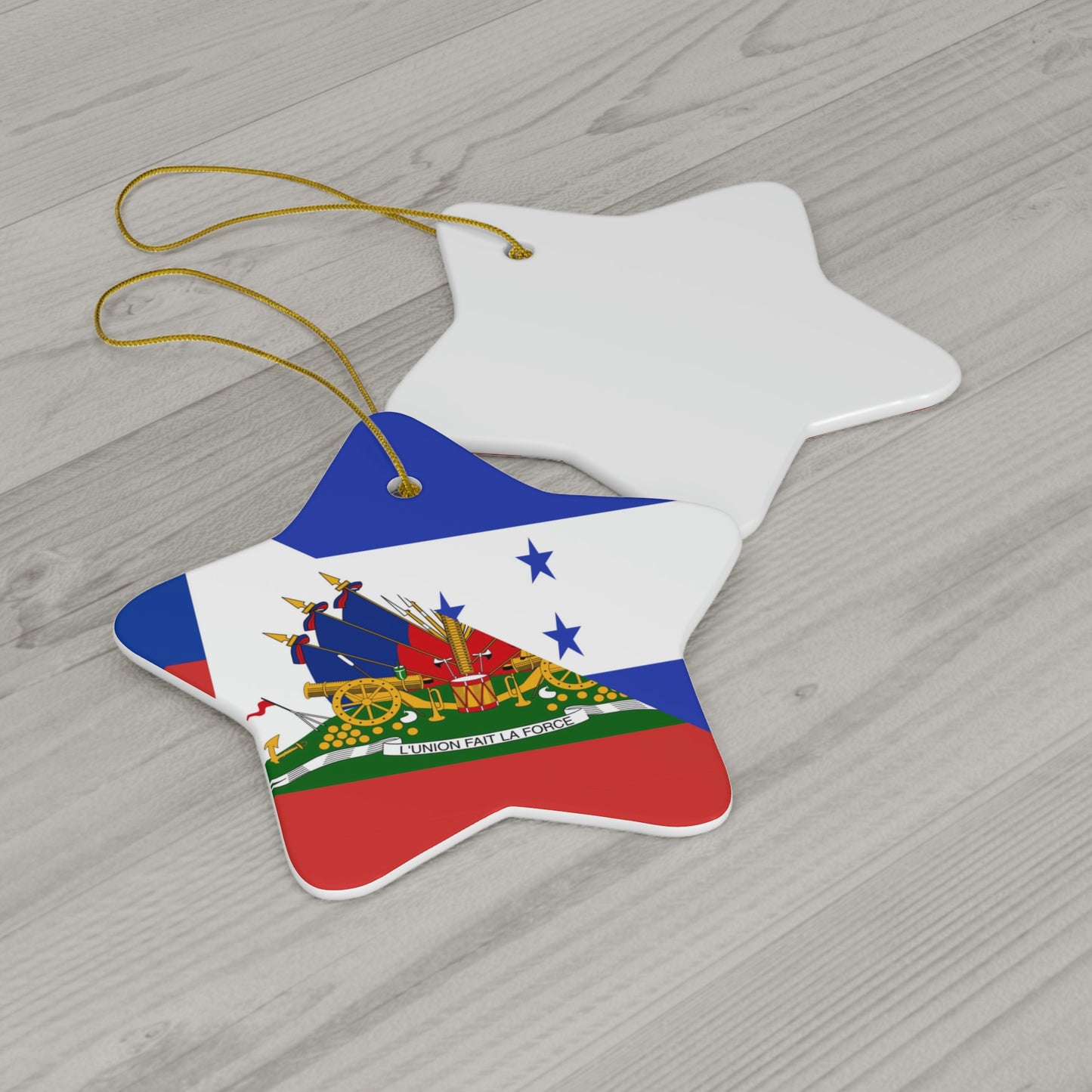 Haitian Honduran Flag Ceramic Ornaments | Haiti Honduras Christmas Tree