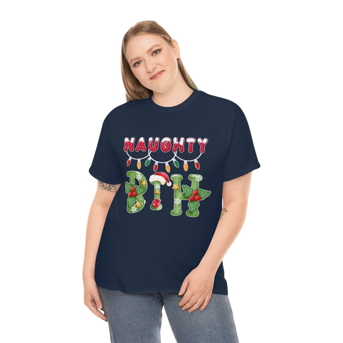 Naughty Bih Christmas Shirt | Unisex X-Mas Holiday Gift T-Shirt