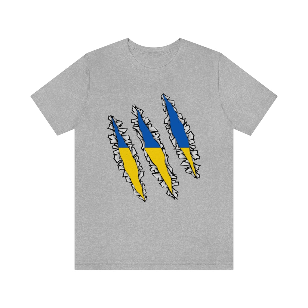 Slashed Ukrainian Flag Shirt | Ukraine Tee Men Women Clothing