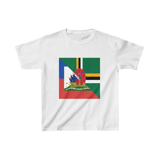 Kids Dominica Haiti Flag Dominican Haitian T-Shirt | Unisex Tee Shirt