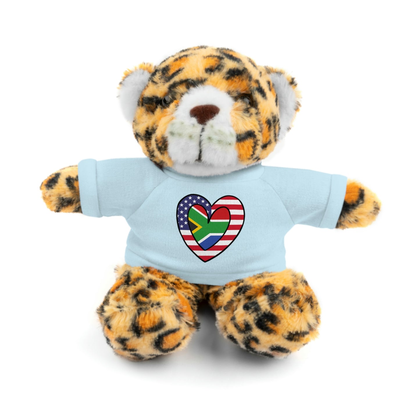 South African American Valentines Day Gift Stuffed Animal | SA USA Flag Toy