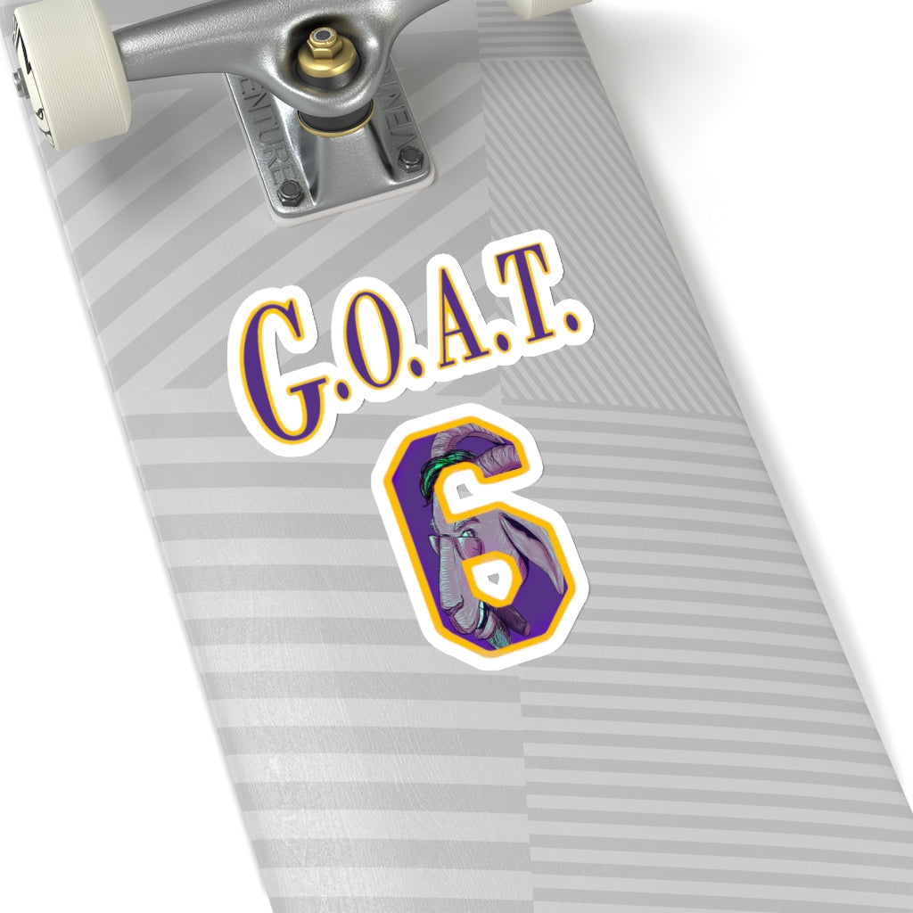 The G.O.A.T. 6 Sticker | Los Angeles Basketball Championship Accessory