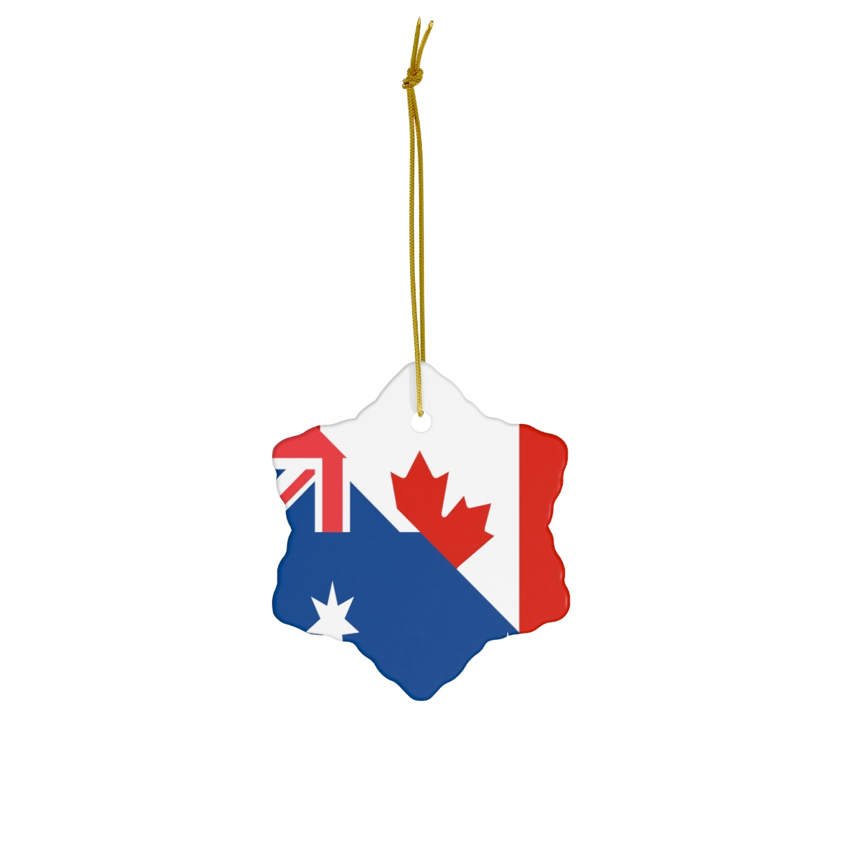 Australian Canadian Flag Ceramic Ornaments | Australia Canada Holiday Christmas Tree