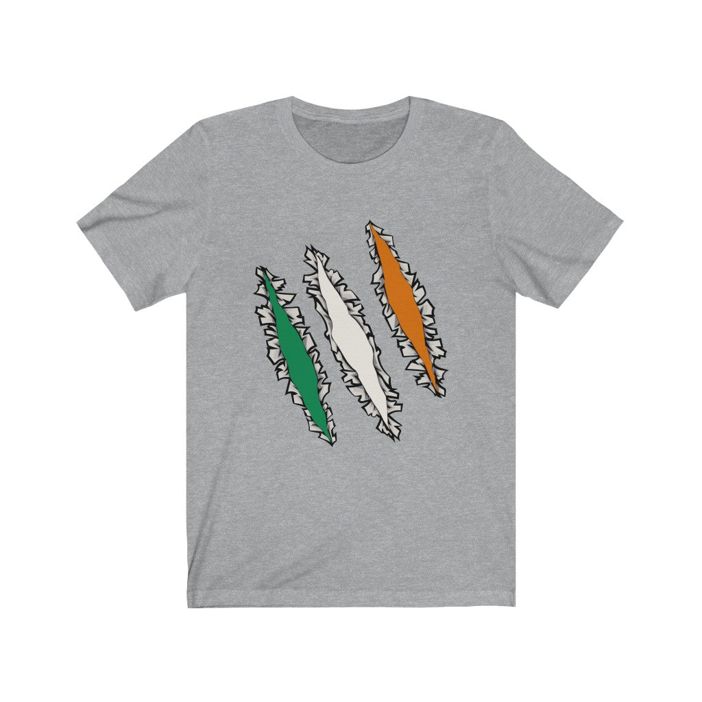 Slashed Irish Flag Shirt | Ireland Tee Men Women Clothing