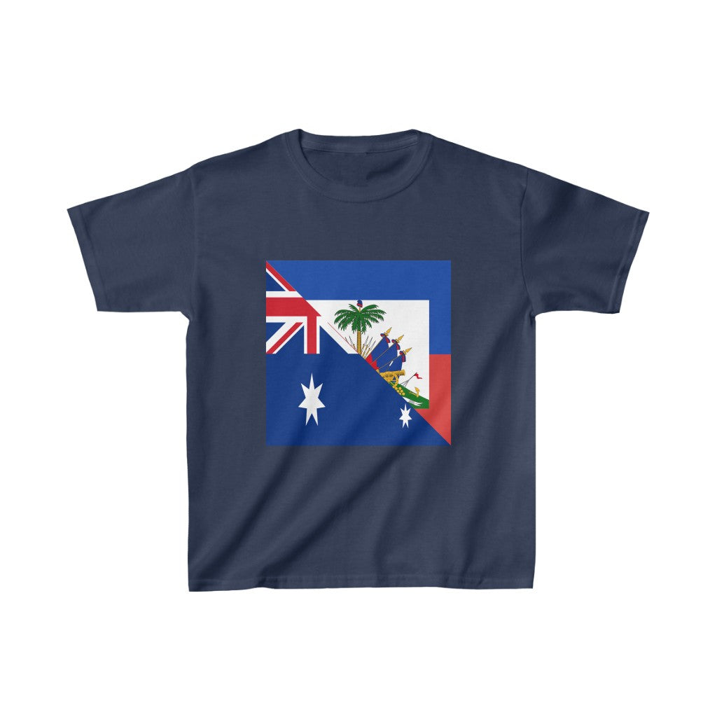 Kids Australian Haitian Flag Australia Haiti T-Shirt | Unisex Tee Shirt