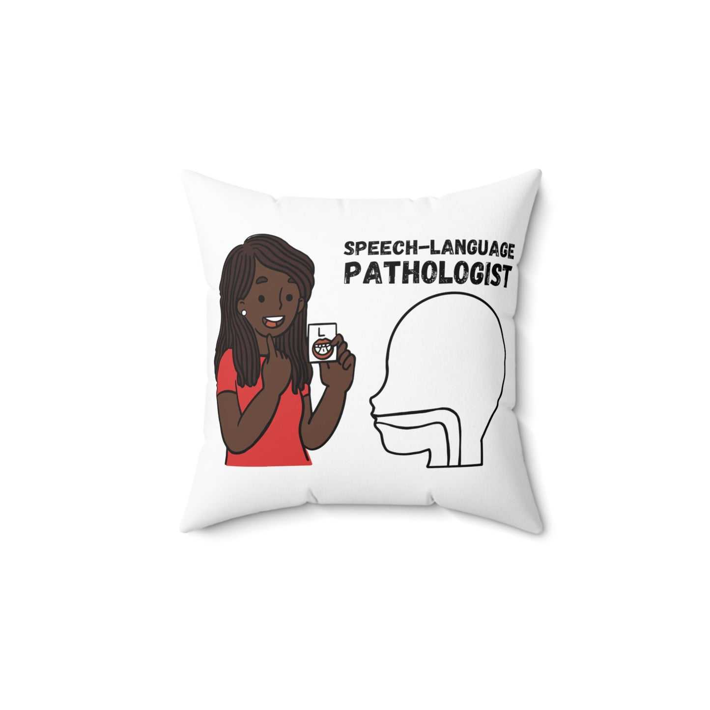 SLP Speech-Language Pathologist Image Spun Polyester Square Pillow