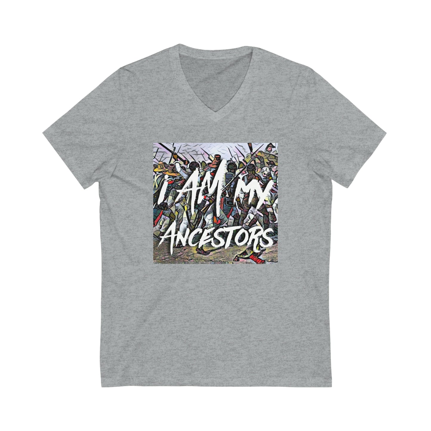 I Am My Ancestors Painting | Represent the Past in the Present V-Neck T-Shirt | Unisex Vee Shirt