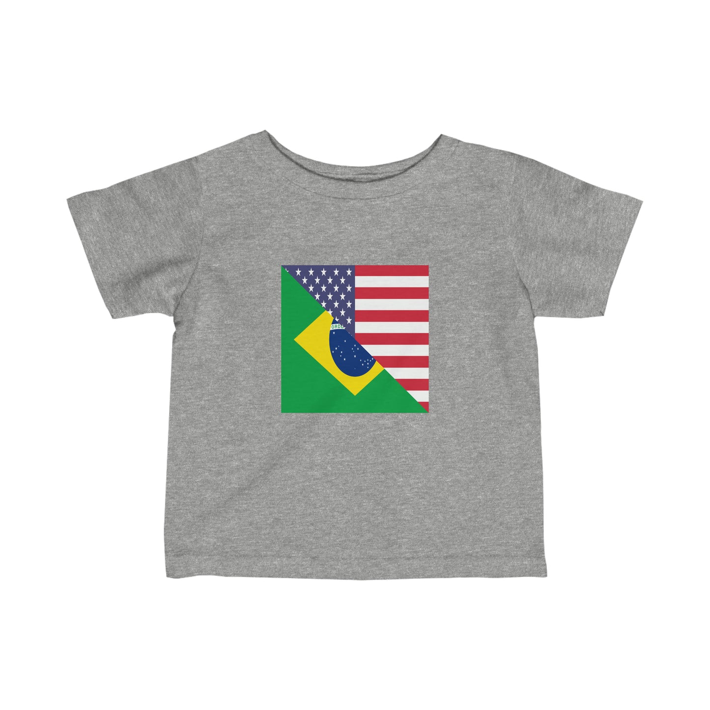 Infant Brazilian American Flag Half Brazil USA Brasil Toddler Tee Shirt