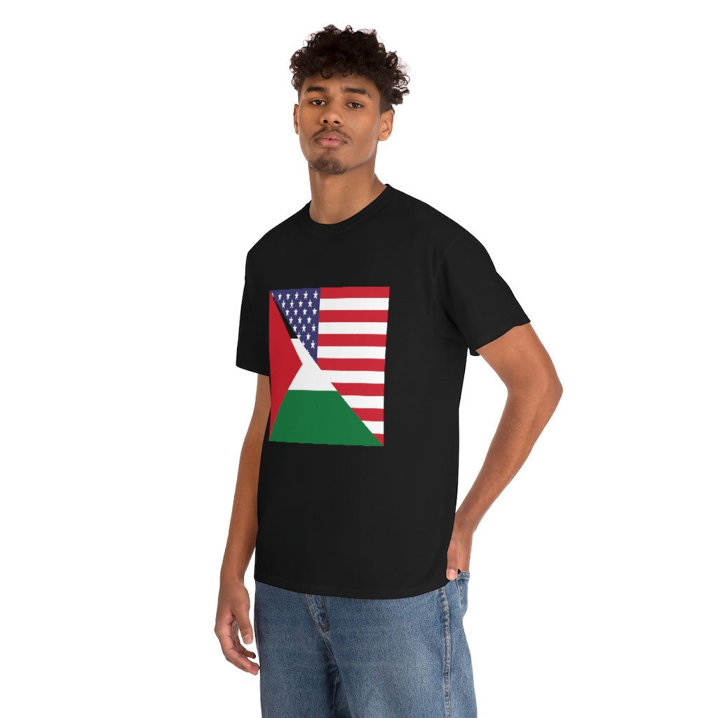 Palestinian American Flag T-Shirt | Unisex Palestine Men Women Tee