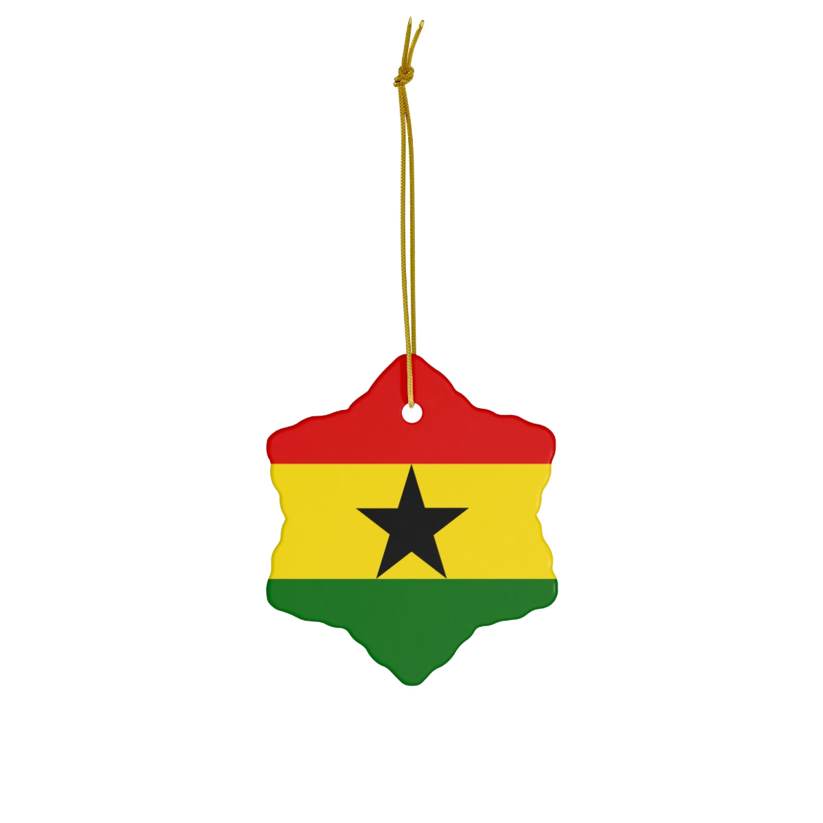 Ghana Flag Ceramic Ornaments | Ghanaian Christmas Tree