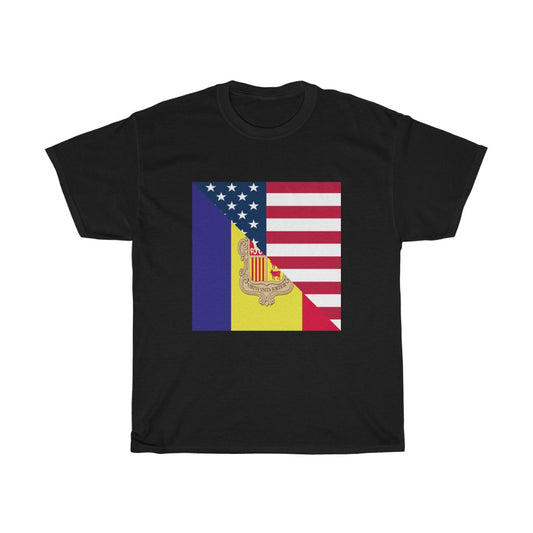 Andorran American Flag T-Shirt | Unisex Andorra USA Tee