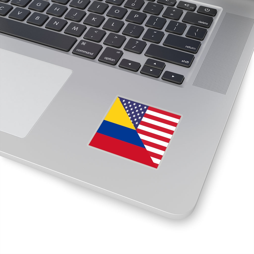 Colombian American Flag Sticker | Colombia USA Stickers