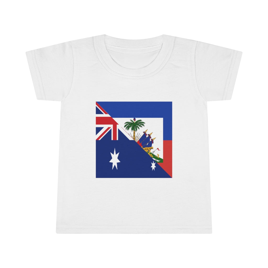 Toddler Australian Haitian Flag T-Shirt | Austrlia Haiti Boy Girl Shirt