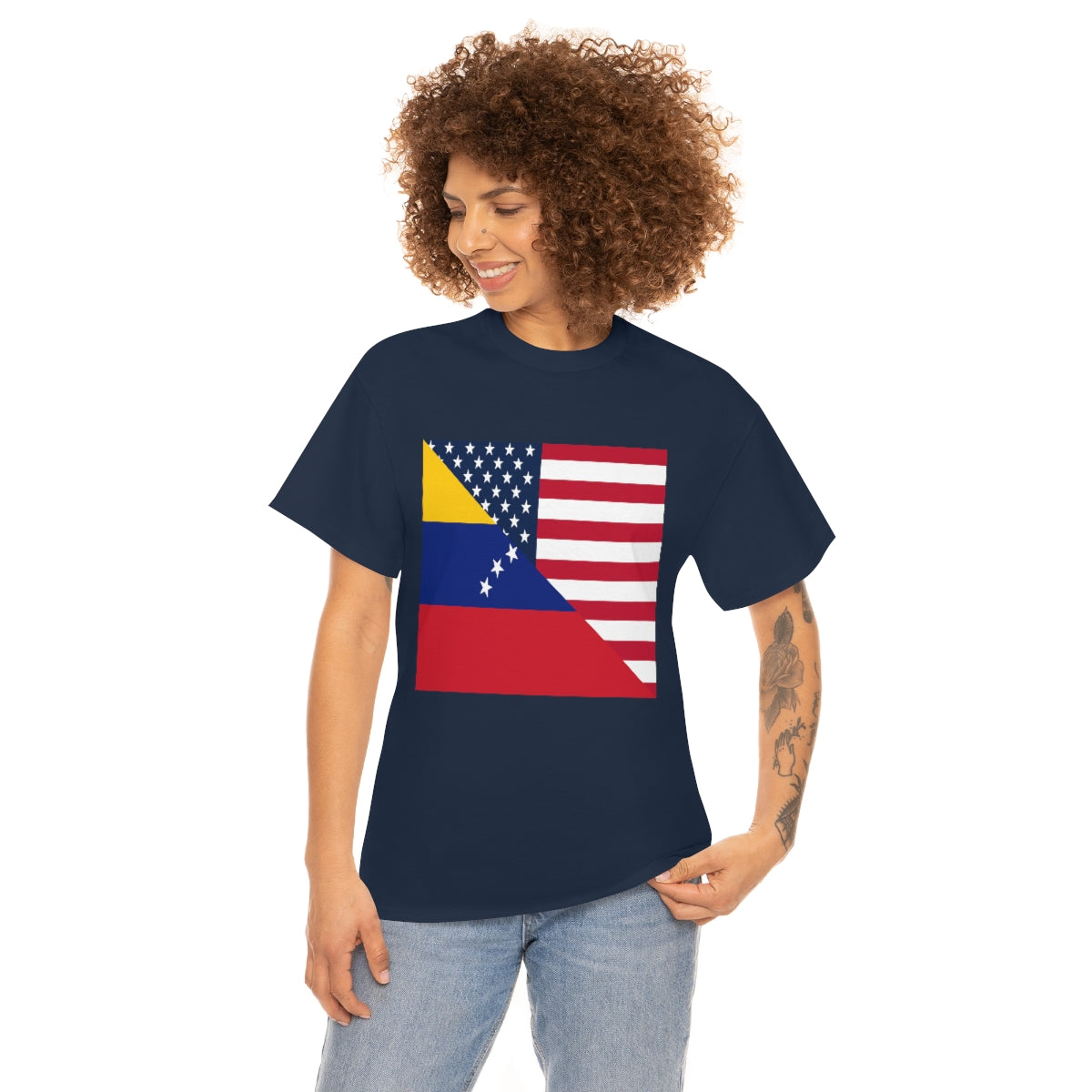 Venezuelan American Flag T-Shirt | Unisex Venezuela USA Tee Shirt