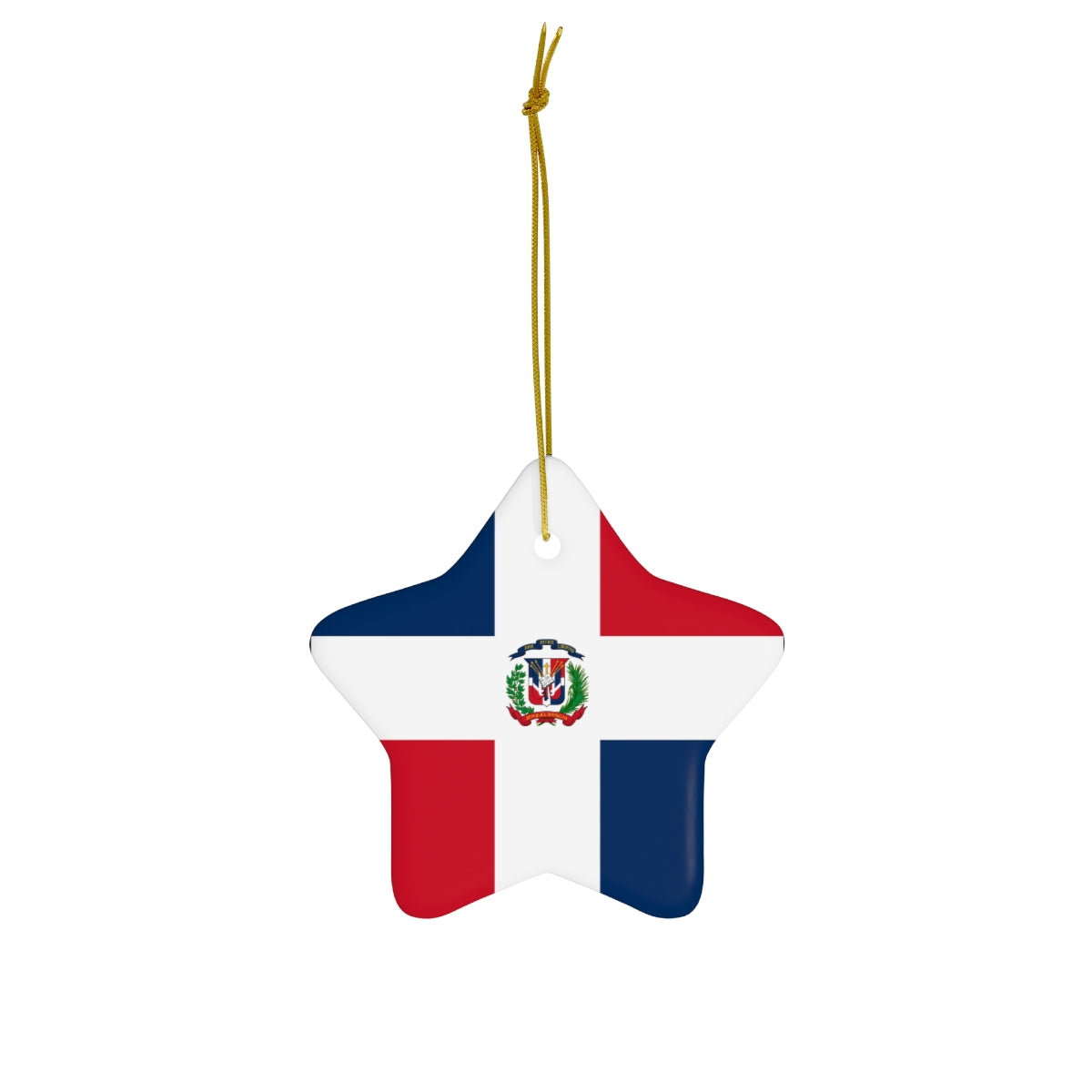 Dominican Republic Flag Ceramic Ornaments | DR Christmas Tree