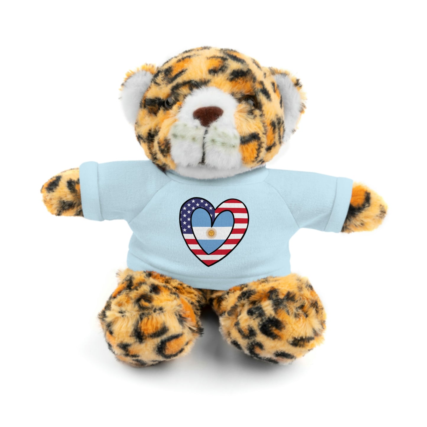 Argentinian American Valentines Day Gift Stuffed Animal | Argentina USA Flag Toy