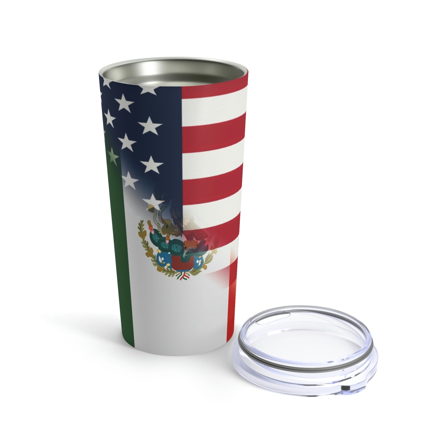 Mexico America Flag | Half US Mexican Tumbler 20oz