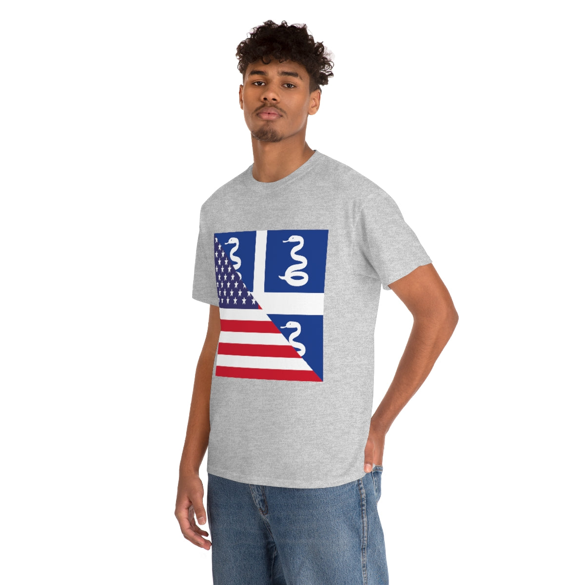 Martinique American Flag Half Martinician USA T-Shirt | Unisex Tee Shirt