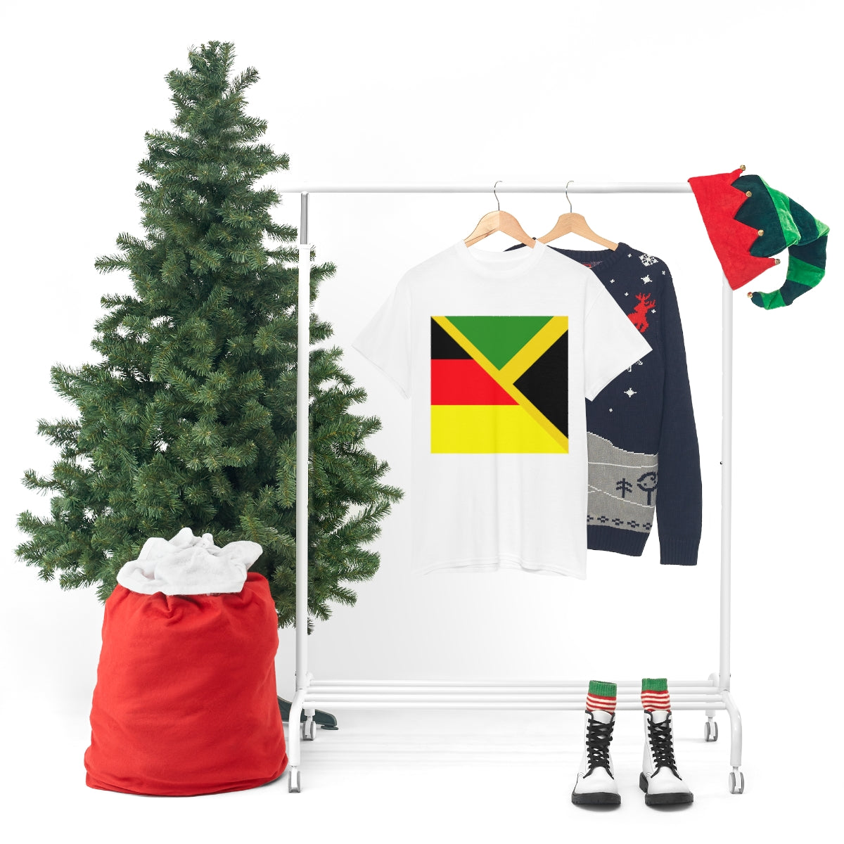 Jamaican German Flag Half Jamaica Germany T-Shirt | Unisex Tee Shirt