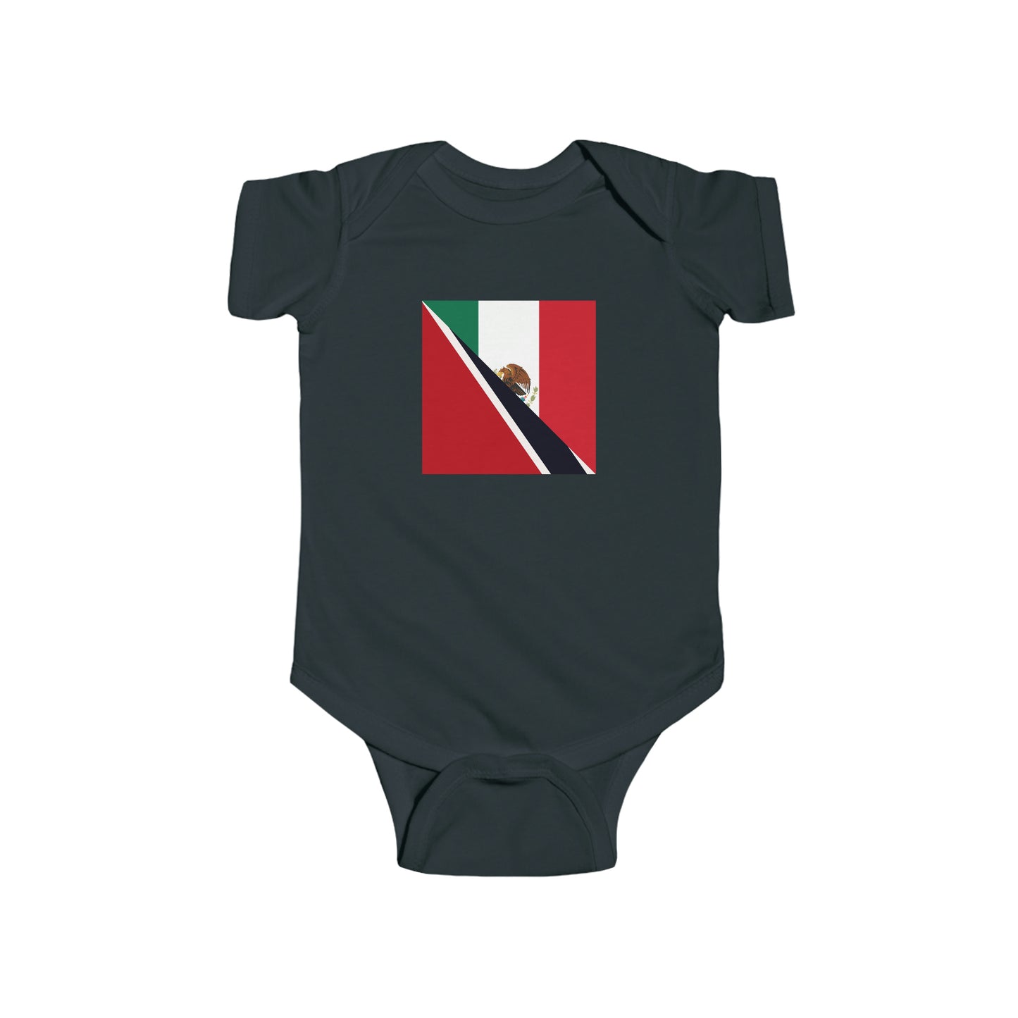 Trini Mexican Flag Half Trinidad Tobago Mexico Baby Bodysuit | Newborn Boy Girl