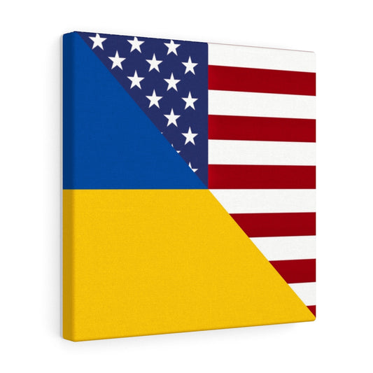 Ukrainian American Flag Canvas Gallery Wraps | Ukraine USA