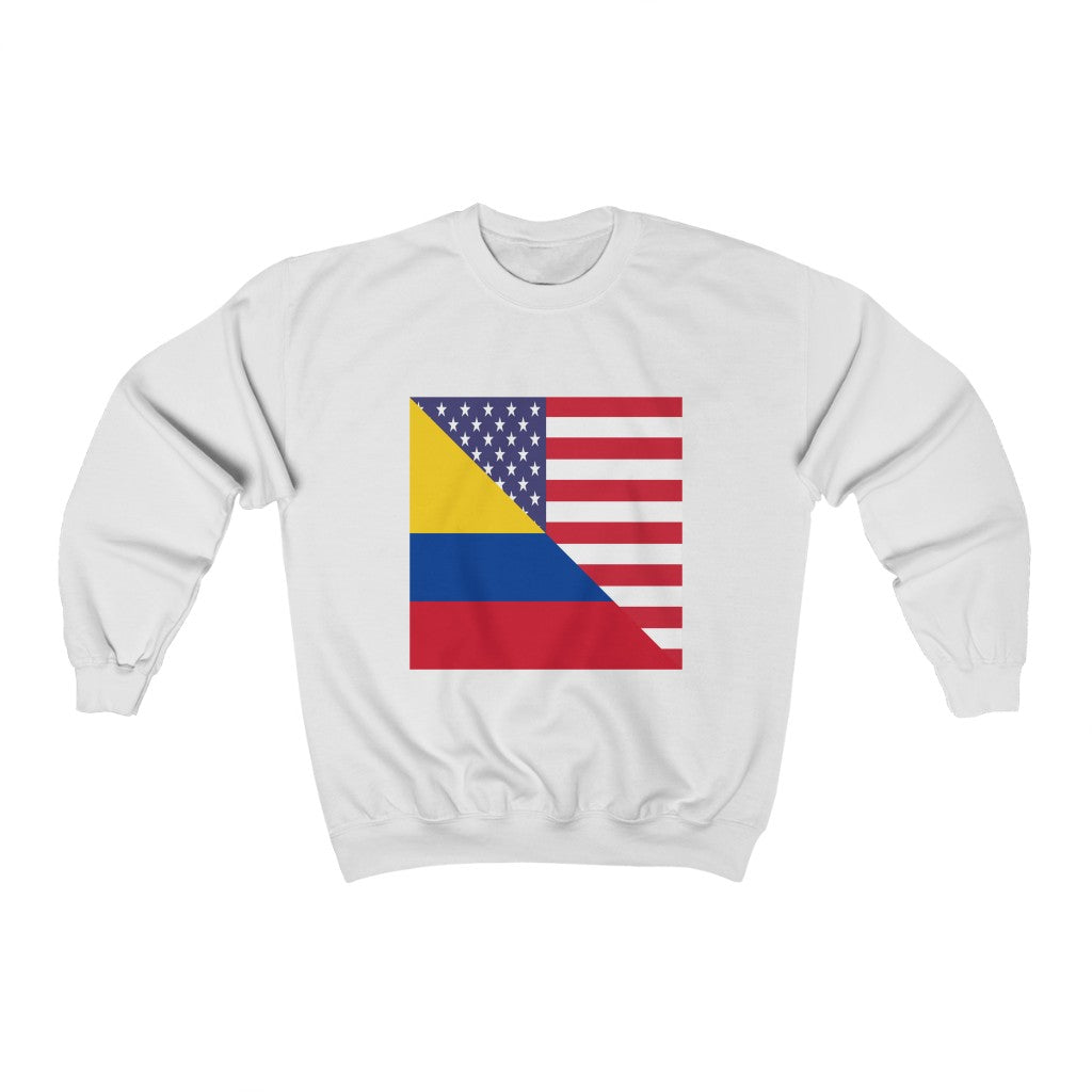 Colombia USA Flag Sweatshirt |  Unisex Colombian American Pullover