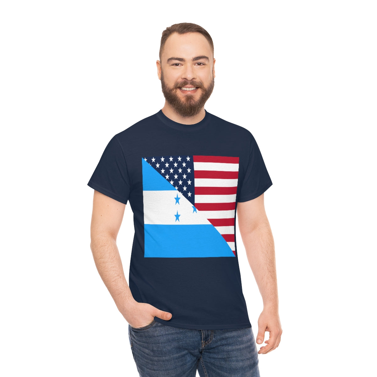 Honduran American Flag T-Shirt | Unisex Honduras USA Tee Shirt