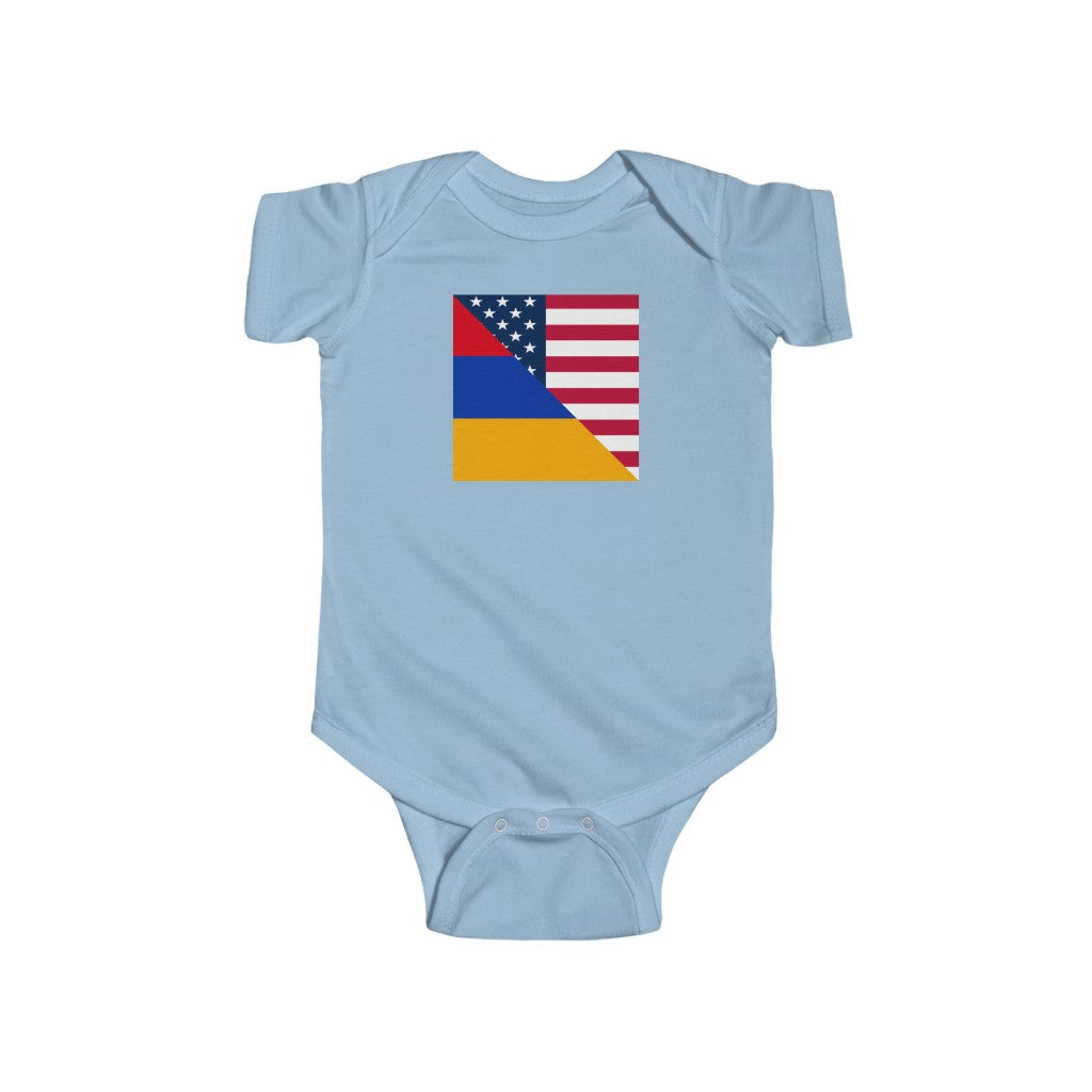 Armenian American Flag Baby Bodysuit | Unisex Armenia USA