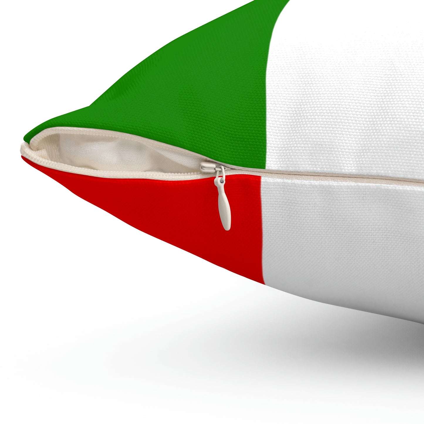 Italian American Flag Italy Italiano USA Spun Polyester Square Pillow