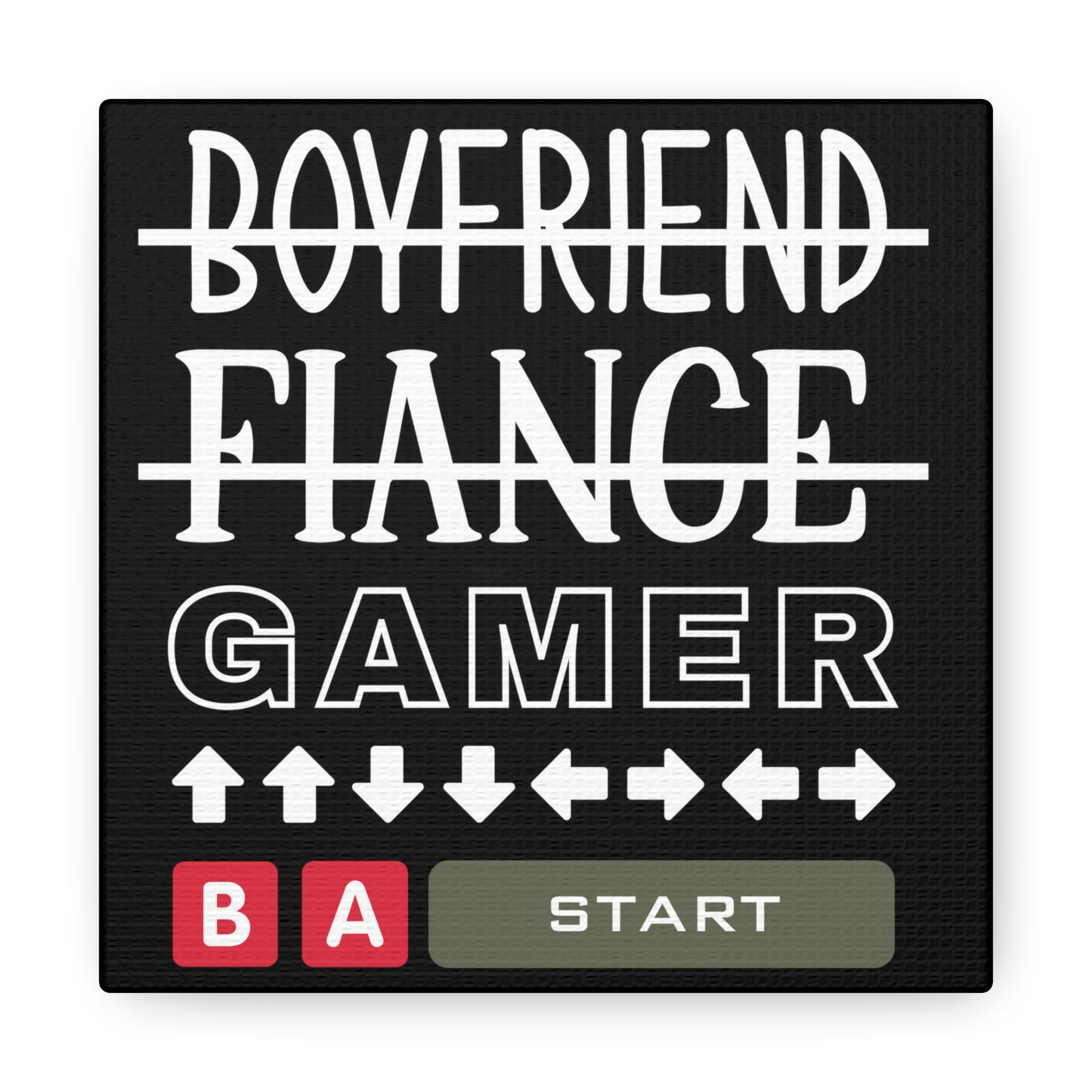 Boyfriend Fiance Gamer Canvas Gallery Wraps | Wall Art