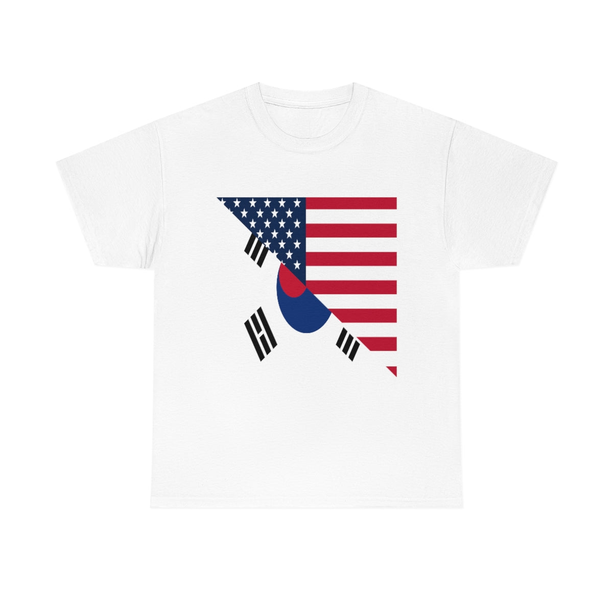 South Korean American Flag Half South Korea USA T-Shirt | Unisex Tee Shirt