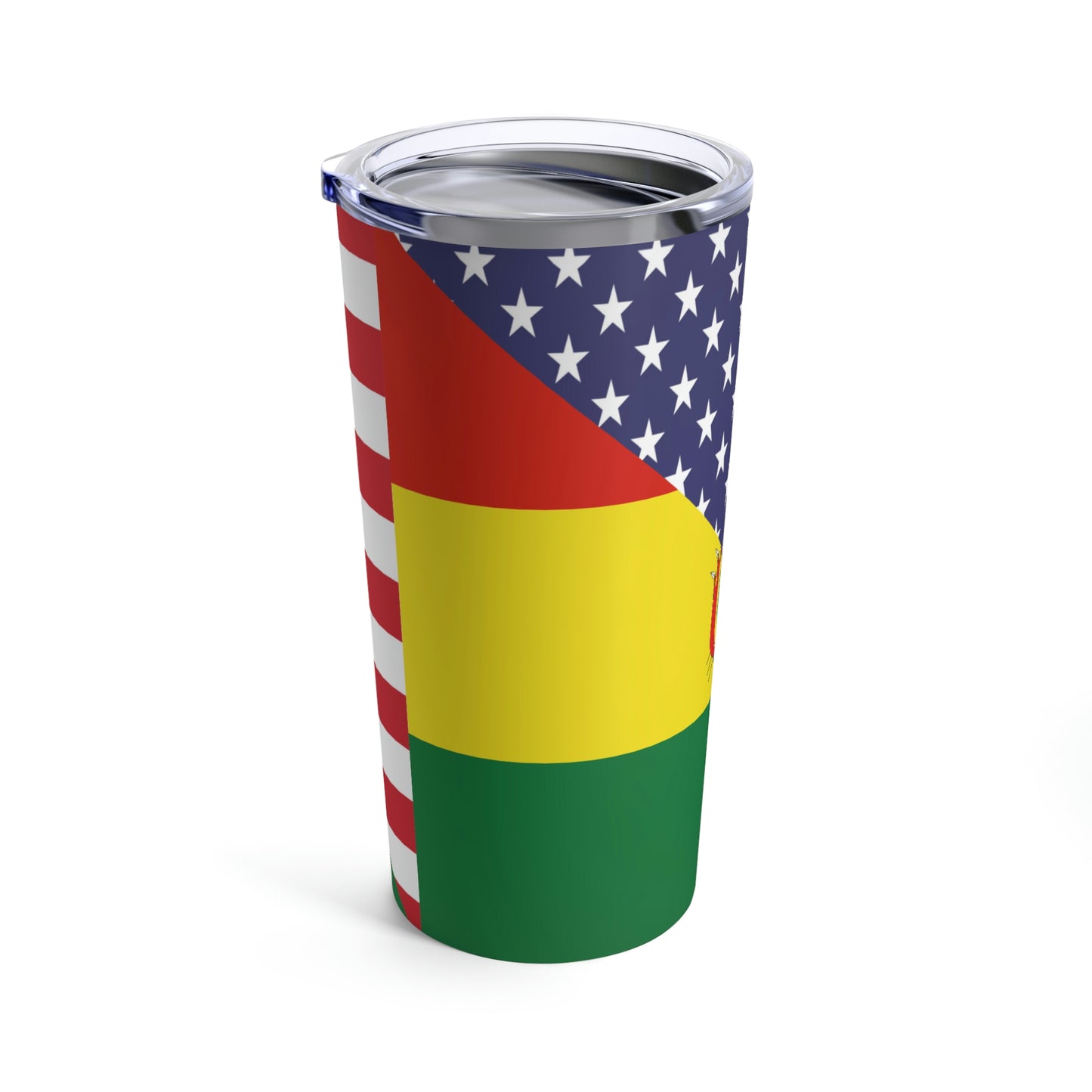 Bolivian American Flag Bolivia USA Half Tumbler 20oz