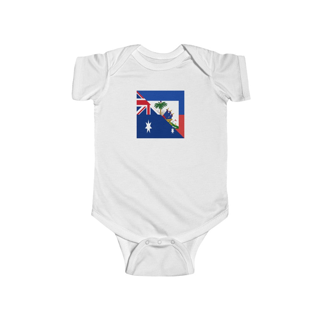 Haitian Australian Flag Baby Bodysuit | Australia Haiti Baby Boy Girl