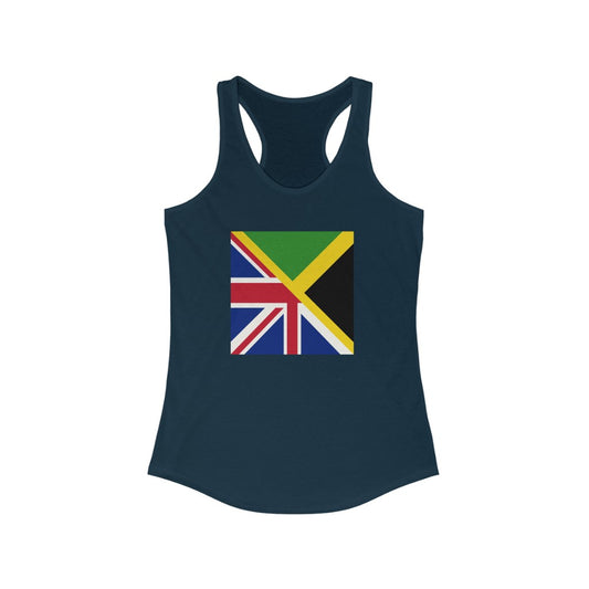 Women’s Jamaican English Flag Racerback Tank Top | Jamaica England Shirt
