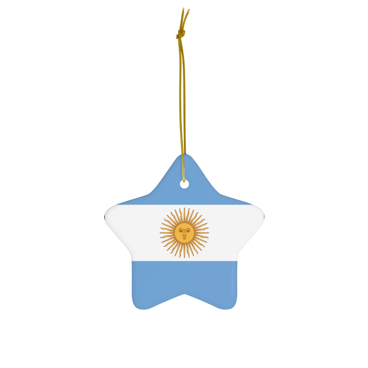 Argentina Flag Ceramic Ornaments | Argentinian Christmas Tree