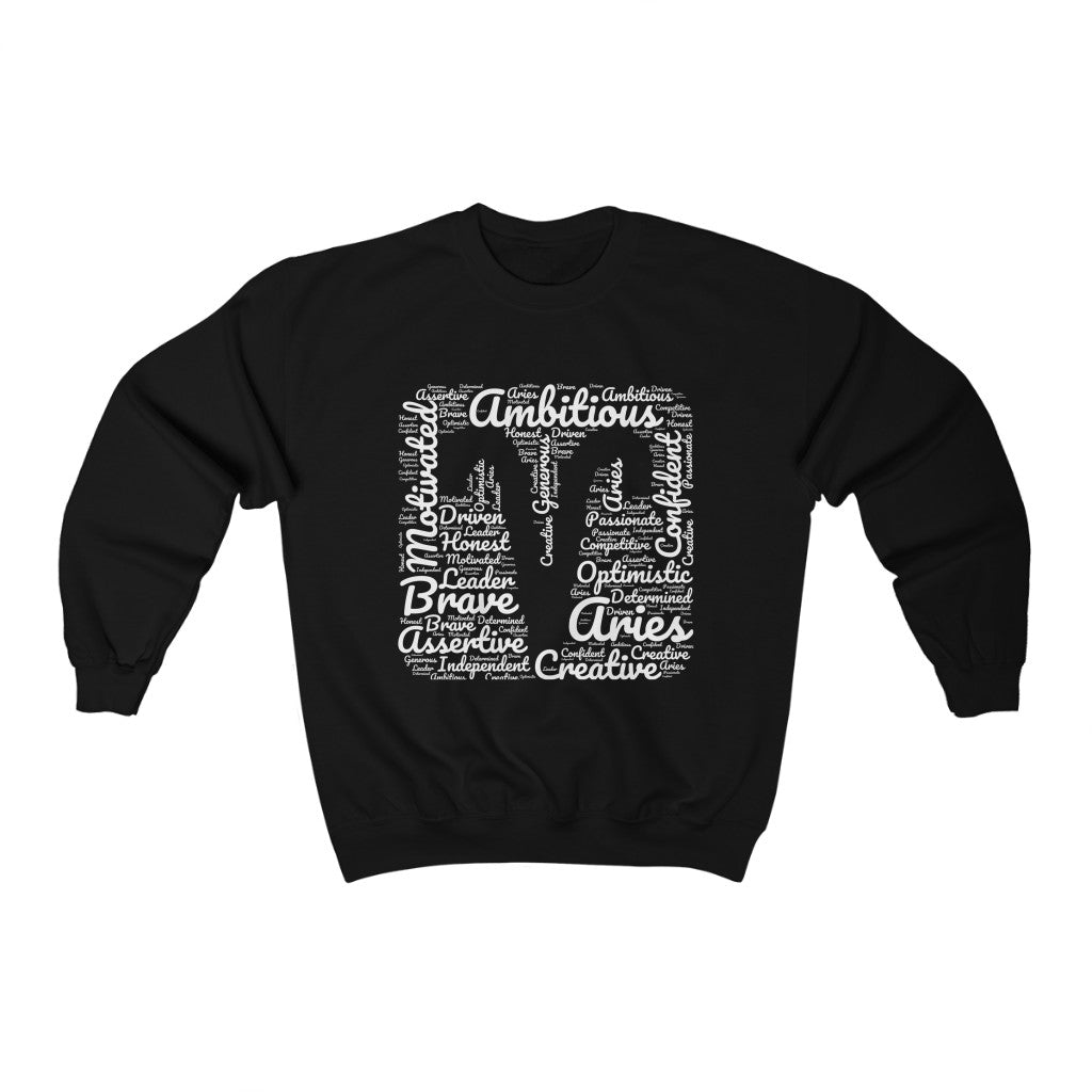 Aries Zodiac Sign Pullover Sweatshirt | Astrology Men Women Clothing