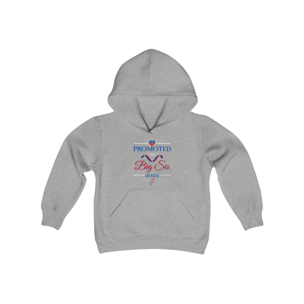 Kids Haiti Promoted to Big Sis 2022 Youth Hoodie | Haitian Sister