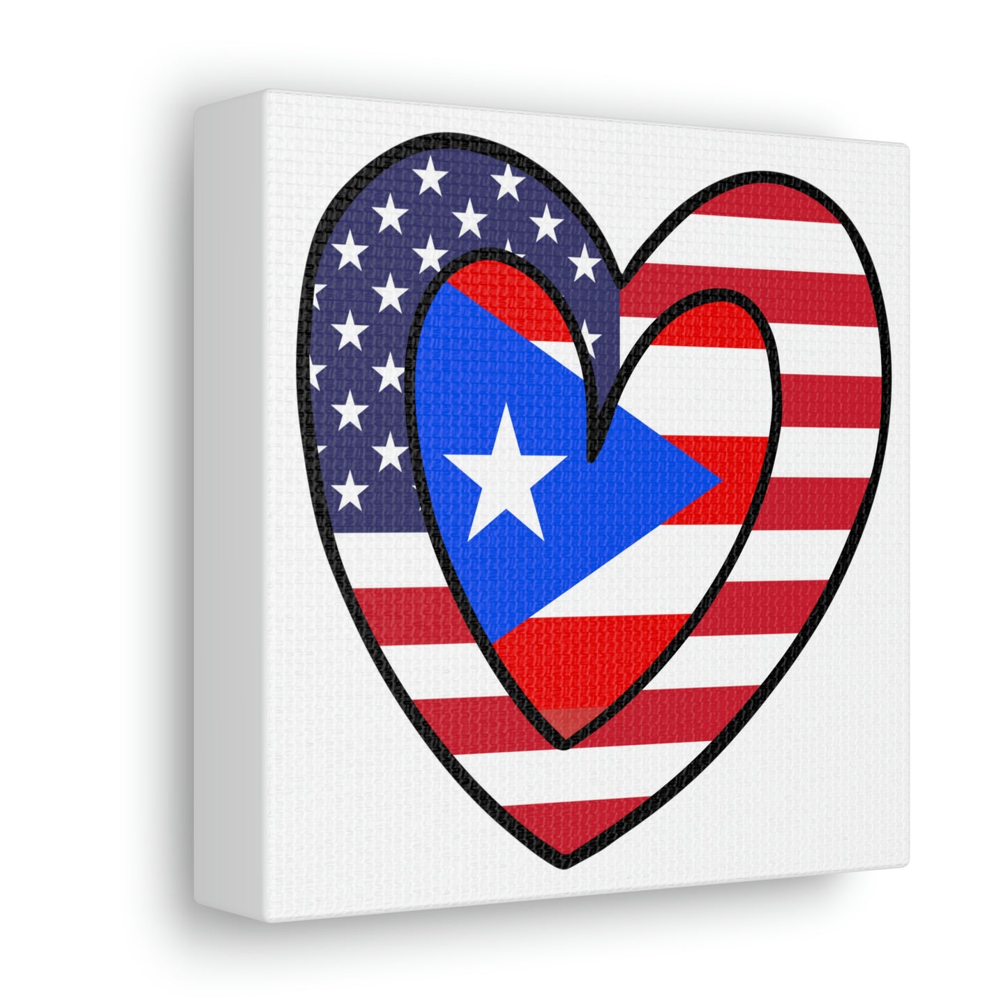 American Puerto Rican Inner Heart PR Rico USA  Canvas Gallery Wraps | Wall Art