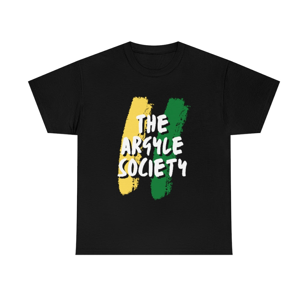 The Argyle Society Yellow Green Paint T-Shirt | Unisex TAS Tee