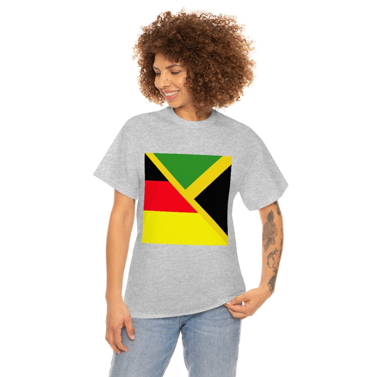 Jamaican German Flag Tee Shirt | Unisex Jamaica Germany USA Tshirt