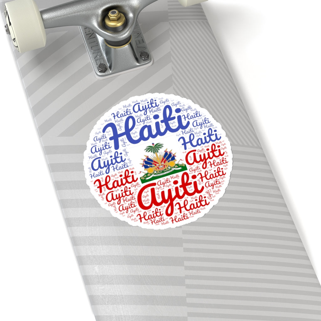 Haiti Ayiti Flag Coat of Arms Sticker | Haiti Accessory