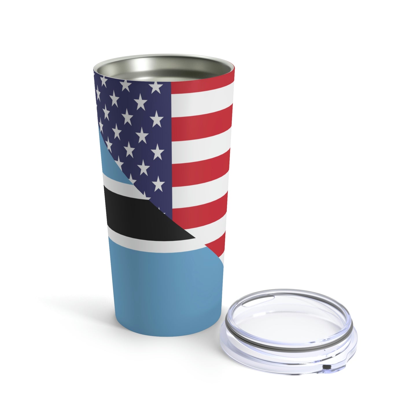 Botswana American Flag USA Tumbler 20oz