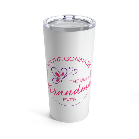 New Grandma Gift Mothers Day Best Grandmother Pink Tumbler 20oz Beverage Container