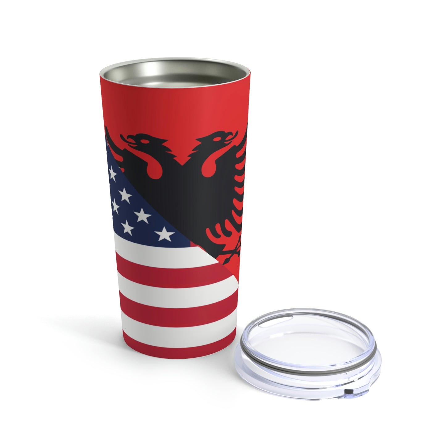 Albanian American Flag Albania USA Tumbler 20oz