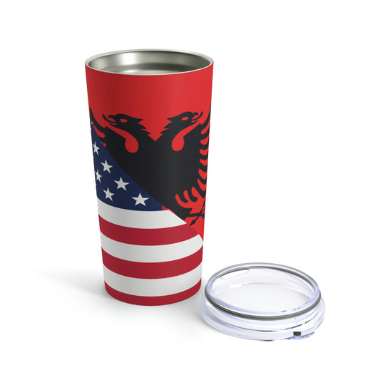 Albanian American Flag Albania USA Tumbler 20oz