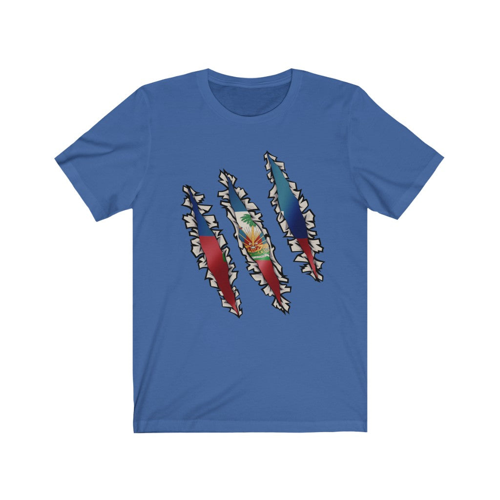 Slashed Haitian Flag Shirt | Haiti Tee Men Women Clothing