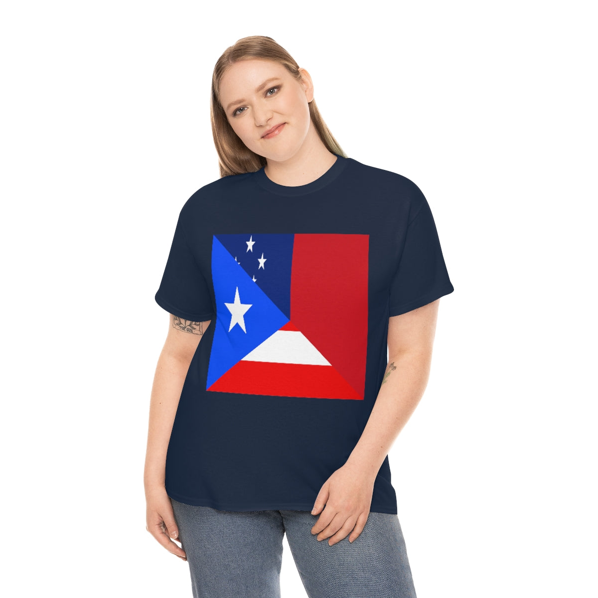 Puerto Rico Samoa Flag Half Puerto Rican Samoan T-Shirt | Unisex Tee Shirt