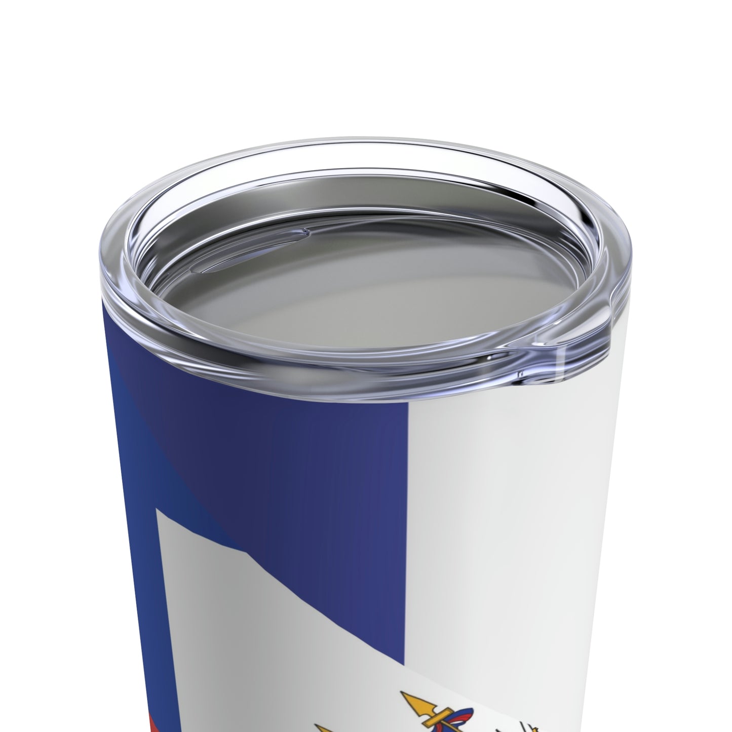 Haitian French Flag Half Haiti France Tumbler 20oz Beverage Container