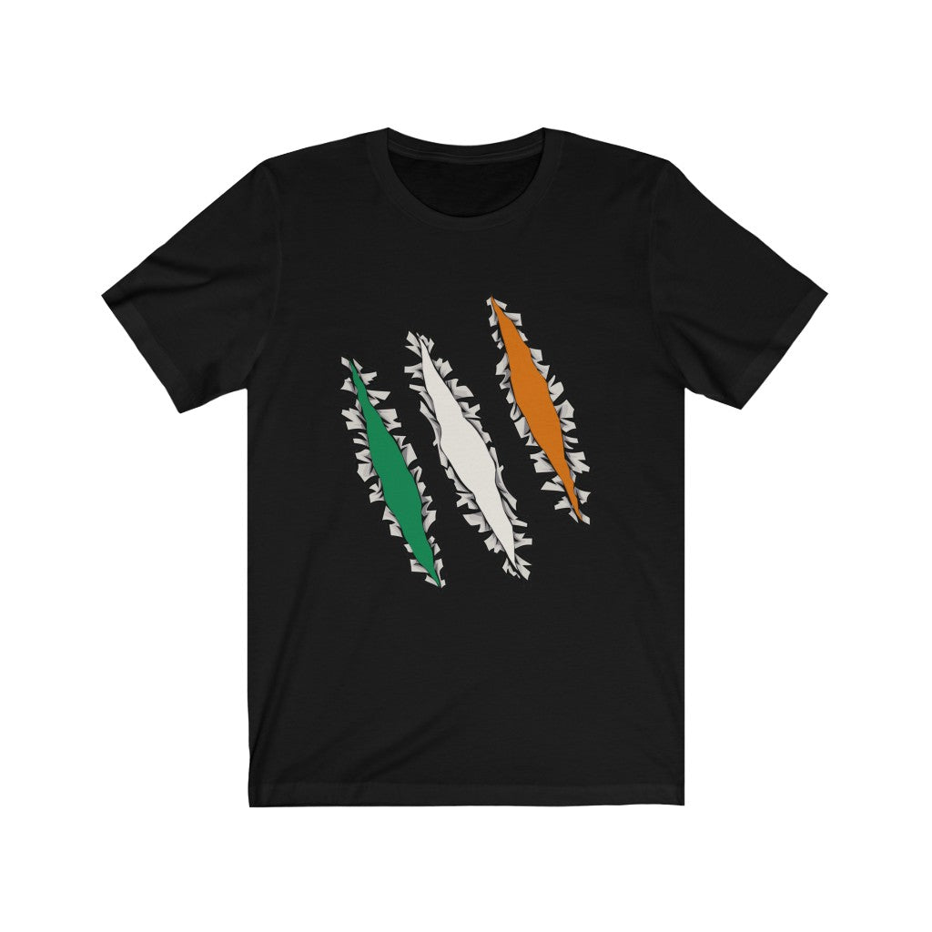 Slashed Irish Flag Shirt | Ireland Tee Men Women Clothing