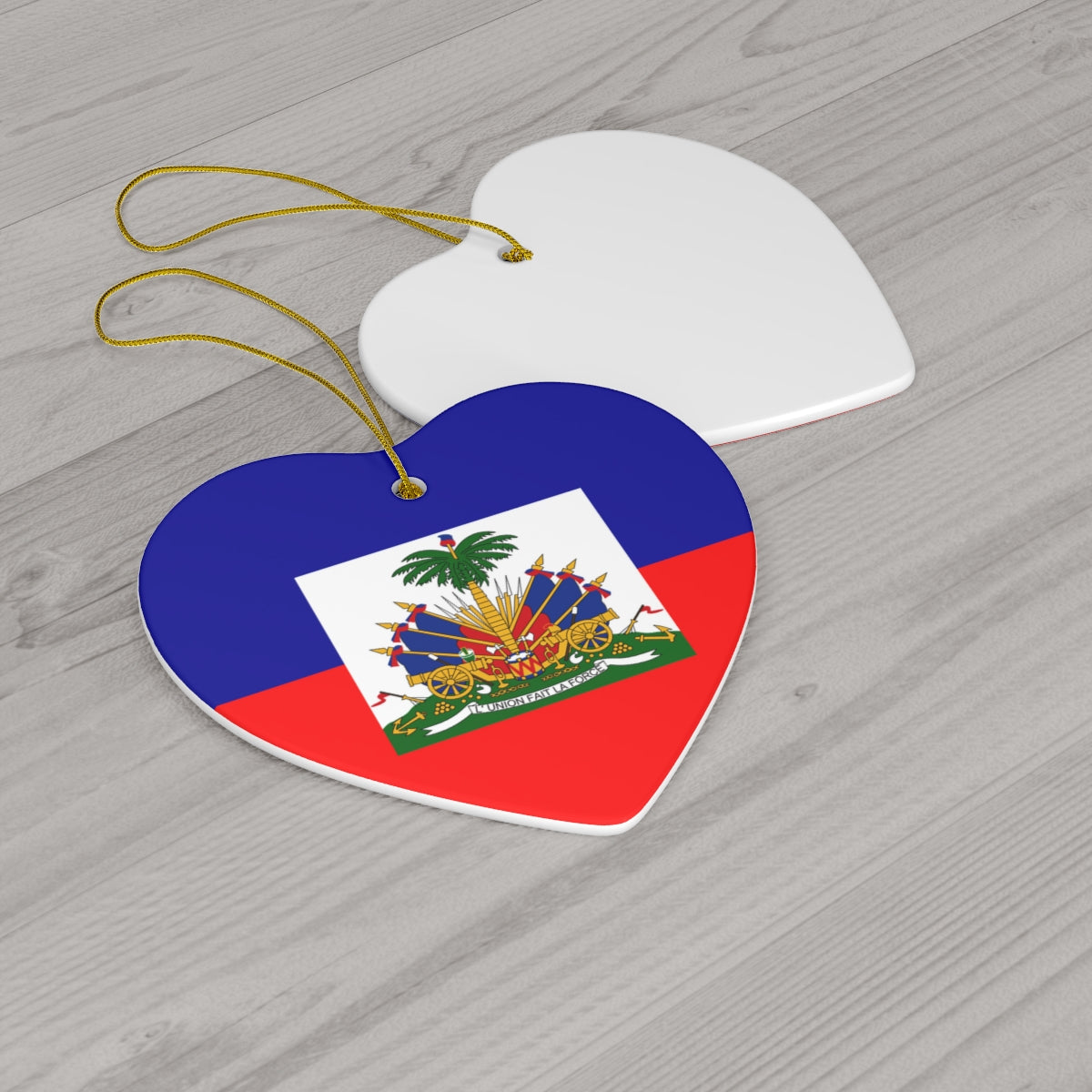 Haiti Flag Ceramic Ornaments | Haitian Christmas Tree